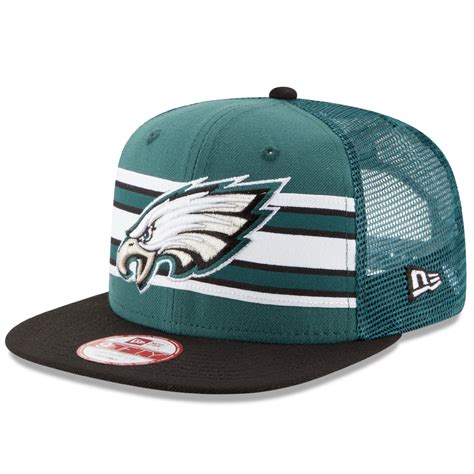 New Era Philadelphia Eagles Midnight Green/Black Throwback Stripe ...