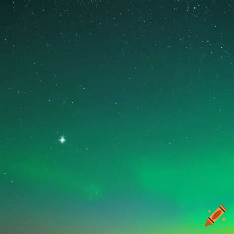 Green starry sky