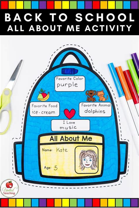 August No Prep Kindergarten Activities (Print and Digital) - United Teaching | All about me ...