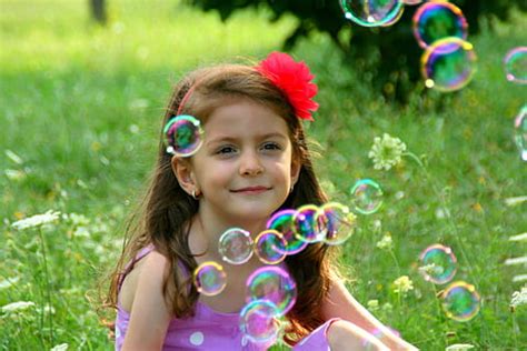 HD wallpaper: Oversized chewing gum bubble, girl flying, grass, creative pictures | Wallpaper Flare