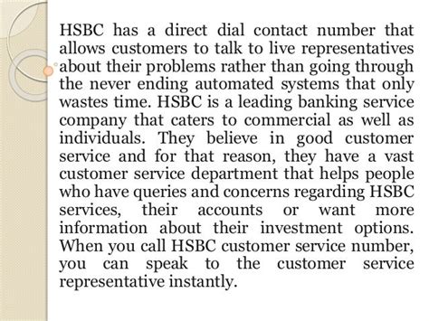 HSBC Customer Service Number-Instant Help for any Banking Problems