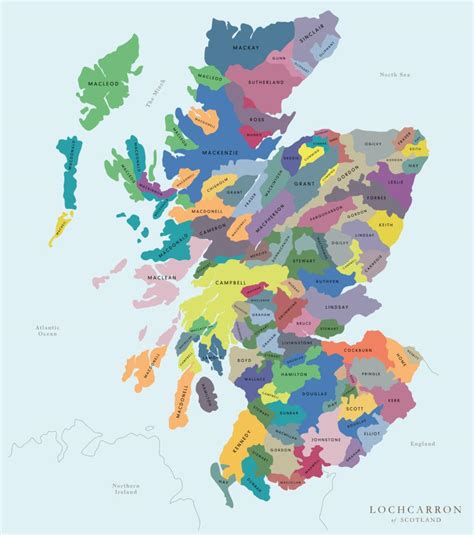 Map of Scottish Clans : r/MapPorn