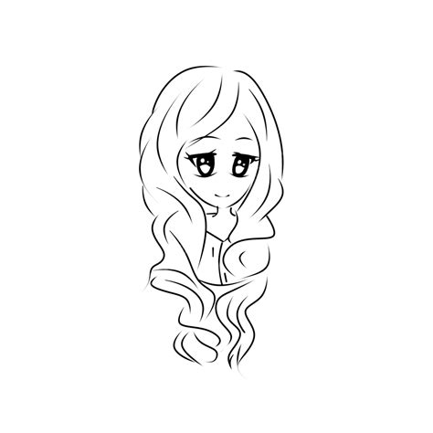 Line Hairstyle Hd Transparent, Cartoon Sketch Hand Drawn Hairstyle Line ...