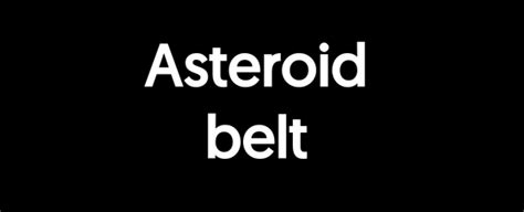 Asteroid belt - Solar System Stroll