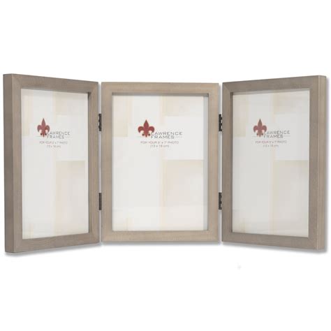 5x7 Hinged Triple Gray Wood Picture Frame - Gallery Collection - Walmart.com