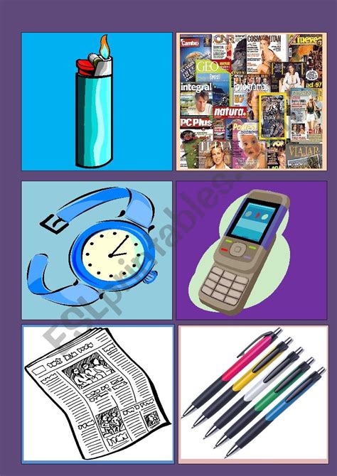 COMMON OBJECTS FLASHCARDS - ESL worksheet by Teresa7