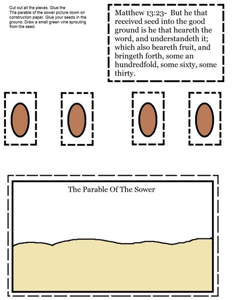 Parable Of The Sower Activities For Kids