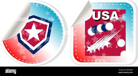 Stickers label set Made in USA Stock Vector Image & Art - Alamy