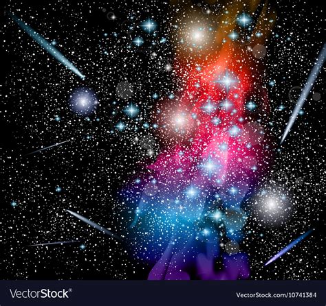 Milky Way Galaxy with rainbow colors Royalty Free Vector