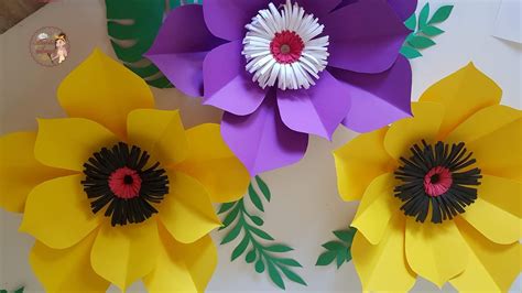 DIY Giant Paper Flowers with Templates | Christmas Home Decor - Aaichi Savali