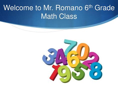 Welcome to Mr. Romano 6th Grade Math Class - ppt download