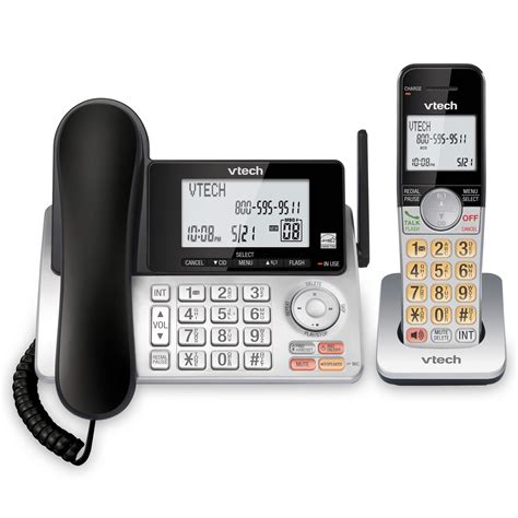 VTech Extended Range DECT 6.0 Expandable Corded & Cordless Phone with ...