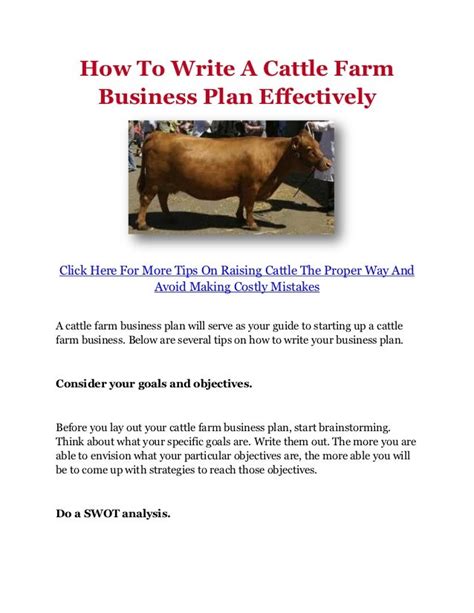 Piggery Farming Business Plan Template