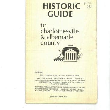 Historic guide to Charlottesville & Albemarle County - The Albemarle Charlottesville Historical ...