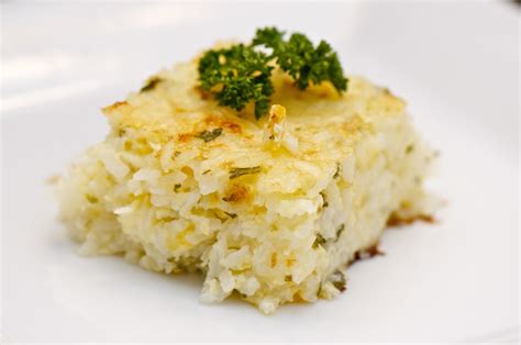 Rice Parsley Casserole - Delights Of Culinaria