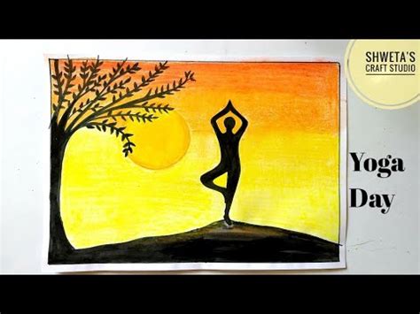 Yoga Day Poster Drawing / Silhouette Manol International Yoga Day ...