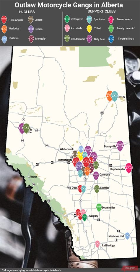 Map Of Outlaw Motorcycle Gangs