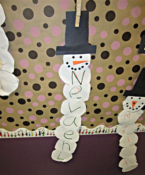 DIY Snowman Classroom Bulletin Board Idea For Winter