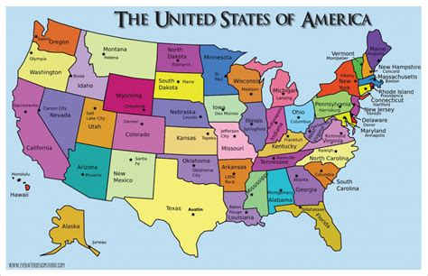 Printable Usa Map With States And Capitals - Printable US Maps