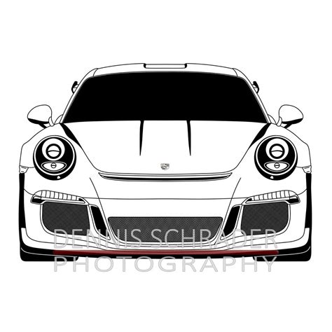 Voiture svg eps png jpg Porsche 911 svg Illustration Racecar | Etsy