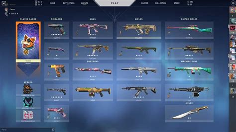 gold 3 valorant account with lots of weapon skins