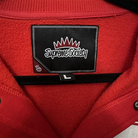 Supreme Men's Red and Black Jacket | Depop