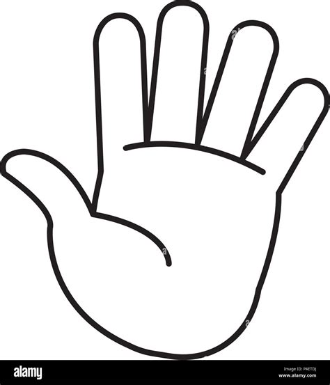 Palm Hand Coloring Pages