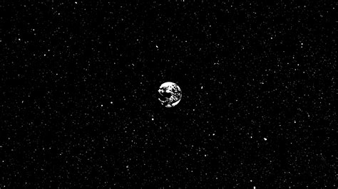 black, space, Earth, stars, monochrome, minimalism | 2560x1440 ...