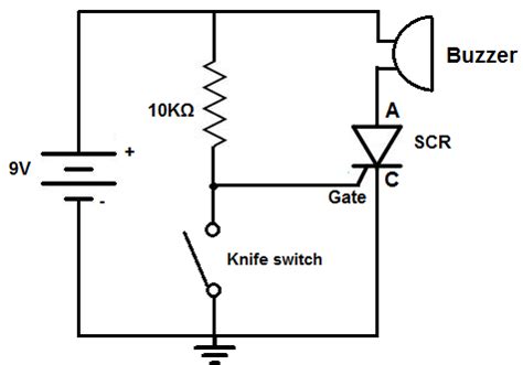 Door Open Alarm Circuit Diagram