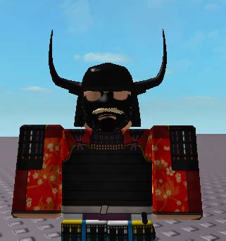 Made a horned samurai helmet : r/roblox