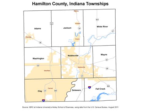 Hamilton County Indiana Township Map - Sella Daniella