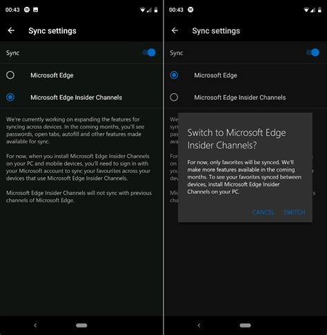 Microsoft Edge beta on Android can now sync favorites with Edge Insider ...