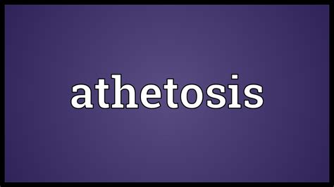 Athetosis Meaning - YouTube