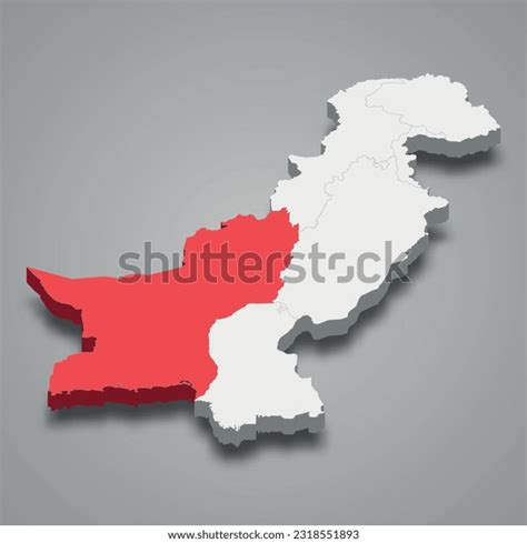 4 3d Isometric Map Of Balochistan Images, Stock Photos, 3D objects ...