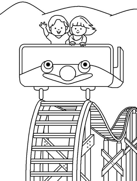 Roller Coaster Coloring Pages at GetColorings.com | Free printable ...