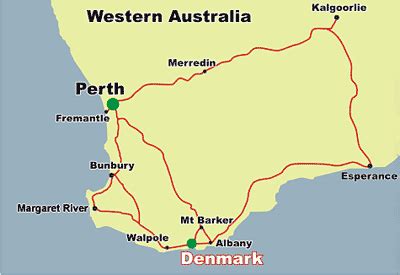 Perth Denmark map - The Cove Chalets