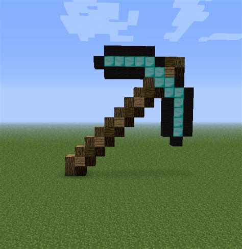 Diamond Pickaxe Pixel Art Minecraft Project