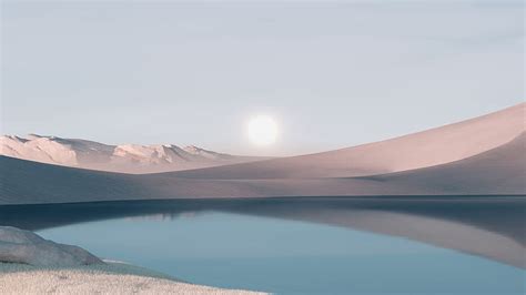 1920x1080px, 1080P free download | Desert Landscape Lake Sunrise ...