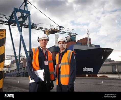 Port Workers In Front Of Ship Stock Photo, Royalty Free Image: 26321369 ...