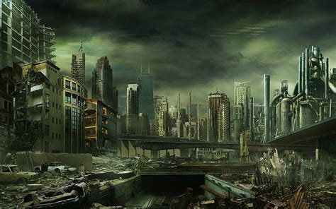 HD wallpaper: futuristic, dystopian, apocalyptic, artwork | Wallpaper Flare