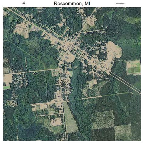 Aerial Photography Map of Roscommon, MI Michigan