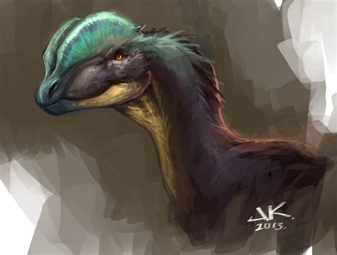 jonathan kuo artwork: dilophosaurus sketch