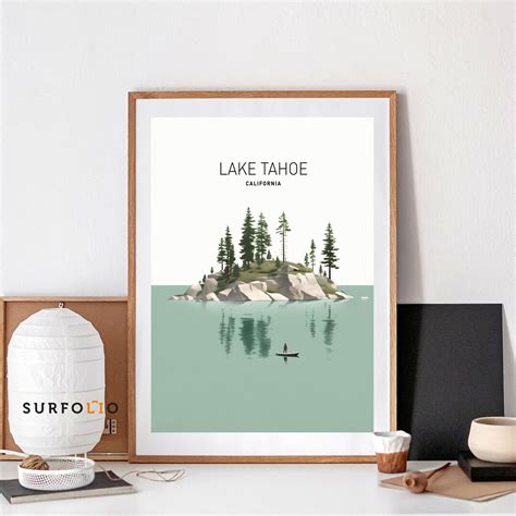 Lake Tahoe Print Lake Tahoe Poster Lake Tahoe Travel Lake - Etsy