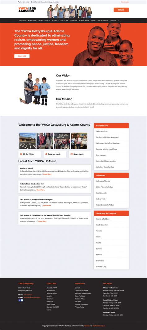 YWCA Gettysburg Adams - Gettysburg PA Web Design - Misfit Interactive