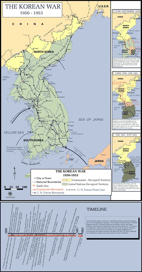 The Korean War 1950 1953 • Mapsof.net