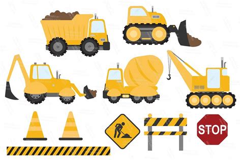 Sunshine Construction Trucks #handy#Adobe#quality#Illustrator Preschool Construction ...