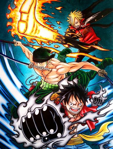 Luffy, Zoro, and Sanji vs Meliodas, Ban, and King