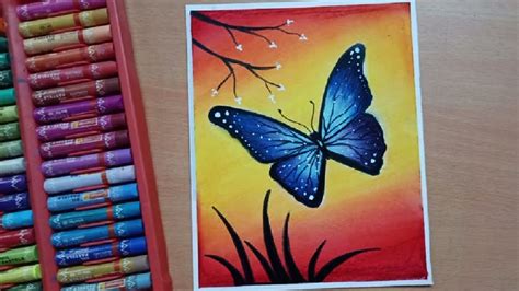 Butterfly Oil Pastel Drawing Ideas For Beginners / If you enjoyed this ...