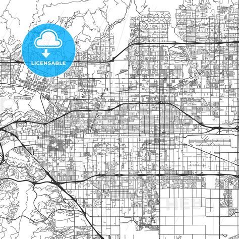 Montclair, California - Area Map - Light - HEBSTREITS