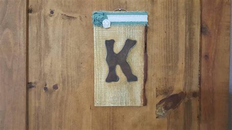 Rustic metal letter K wall decor on reclaimed wood by rusticchic80